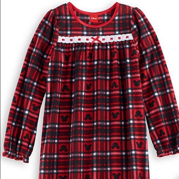 Disney Other - Disney’s Mickey Mouse Plaid Microfleece nightgown